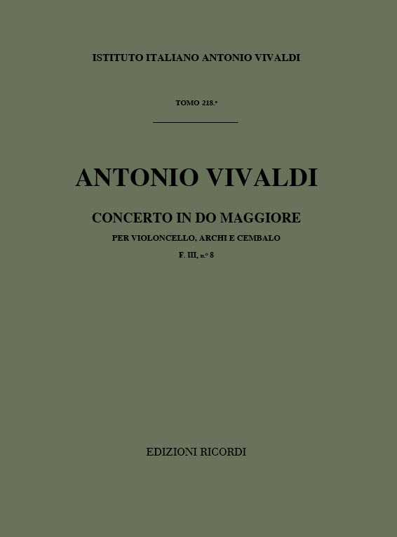 Concerto In Do RV 398 F III, 8 - TOMO 218